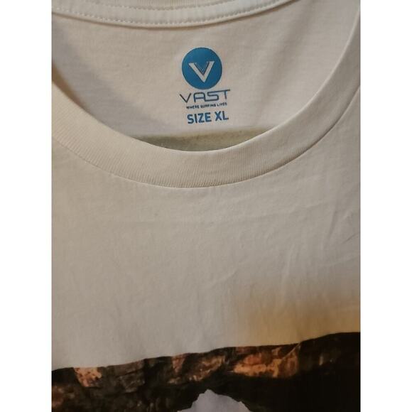 Vast Life Graphic T-Shirt Size XL White Surfing Beach NWT CR10 Excellent New - Picture 3 of 5
